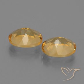 Citrine Gemstones in 10 x 8 mm (calibrated) Size for Sale, Citrine Stones in Medium-Dark Golden Color