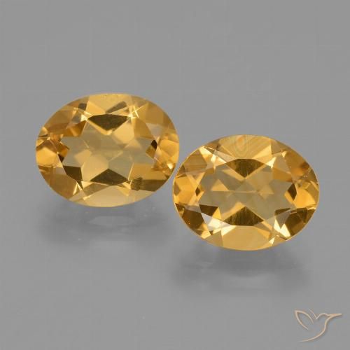 4.52 ct Yellow Citrine, 10 x 7.9 mm Oval Cut From Brazil, Photo A