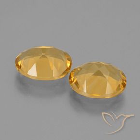 Citrine Gemstones in 10 x 8 mm (calibrated) Size for Sale, Citrine Stones in Medium-Dark Golden Color