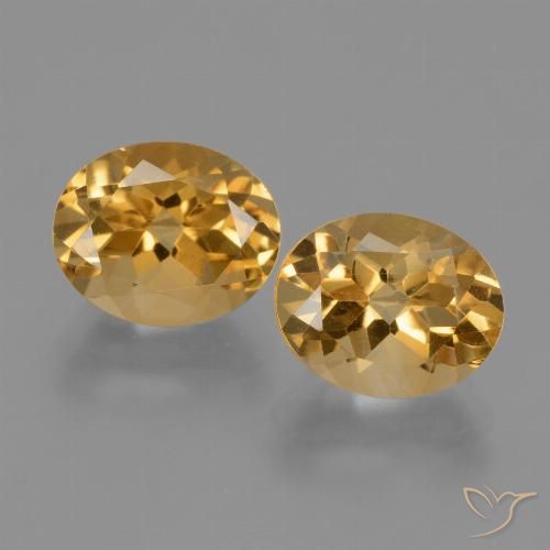 5.58 ct Yellow Citrine, 10 x 8.1 mm Oval Cut From Brazil, Photo A