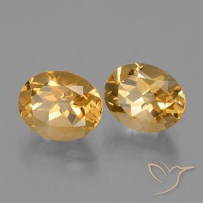 5.58 ctw Golden Citrine Stones, Natural Citrine in Oval Facet Shape for Sale