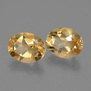 4.84 ctw Golden Citrine Stones, Natural Citrine in Oval Facet Shape for Sale