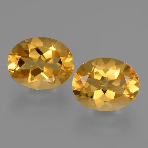 Dark Golden Citrine Gem - 2.4ct Oval Facet (ID: 433699)