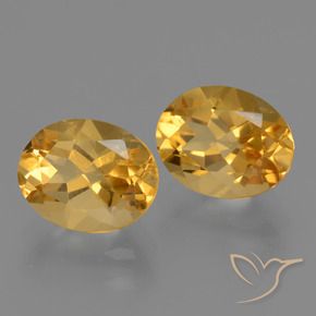 5.42 ctw Golden Citrine Stones, Natural Citrine in Oval Facet Shape for Sale
