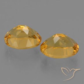 Citrine Gemstones in 10 x 8 mm (calibrated) Size for Sale, Citrine Stones in Dark Golden Color