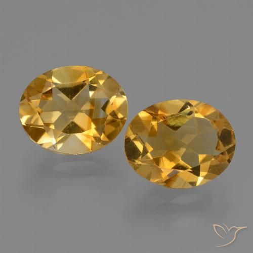4.39ctw Natural Deep Golden Orange Citrine, Oval, VVS-VS