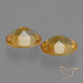 Citrine Gemstones in 10 x 8 mm (calibrated) Size for Sale, Citrine Stones in Deep Golden Orange Color