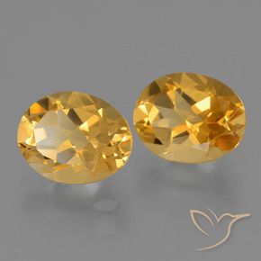 5.03 ctw Golden Citrine Stones, Natural Citrine in Oval Facet Shape for Sale