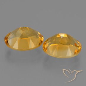 Citrine Gemstones in 10 x 8 mm (calibrated) Size for Sale, Citrine Stones in Deep Golden Orange Color