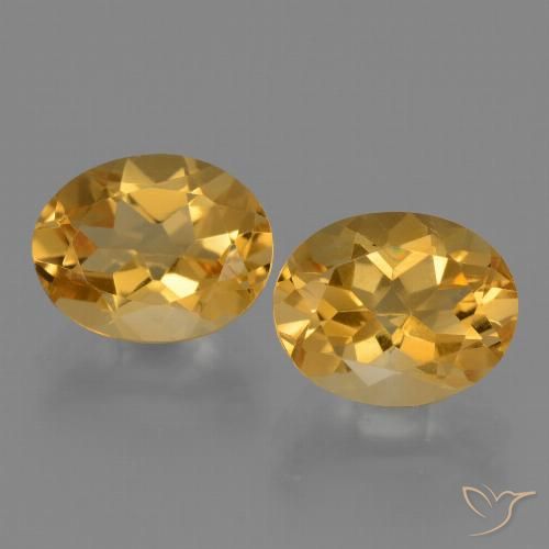 4.93 ct Yellow Citrine, 10.1 x 8 mm Oval Cut From Brazil, Photo A