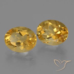 4.93 ctw Golden Citrine Stones, Natural Citrine in Oval Facet Shape for Sale