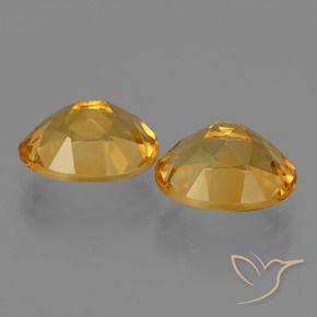 Citrine Gemstones in 10 x 8 mm (calibrated) Size for Sale, Citrine Stones in Deep Golden Orange Color