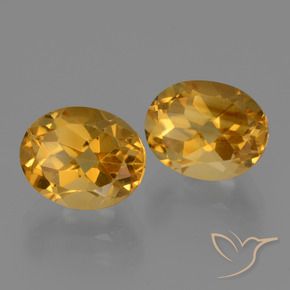 5.62 ctw Golden Citrine Stones, Natural Citrine in Oval Facet Shape for Sale