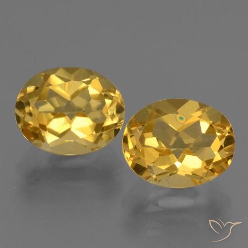 5.12 ct Yellow Citrine, 10 x 8 mm Oval Cut From Brazil, Photo A