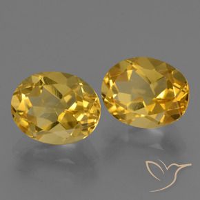 5.12 ctw Golden Citrine Stones, Natural Citrine in Oval Facet Shape for Sale