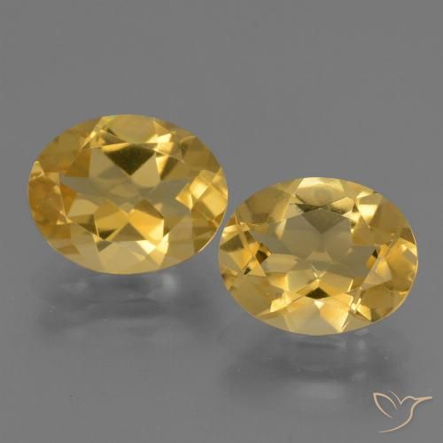 4.50ctw Natural Golden Orange Citrine, Oval, VVS