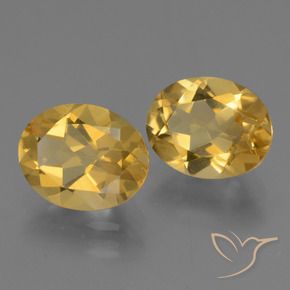 4.50 ctw Golden Citrine Stones, Natural Citrine in Oval Facet Shape for Sale
