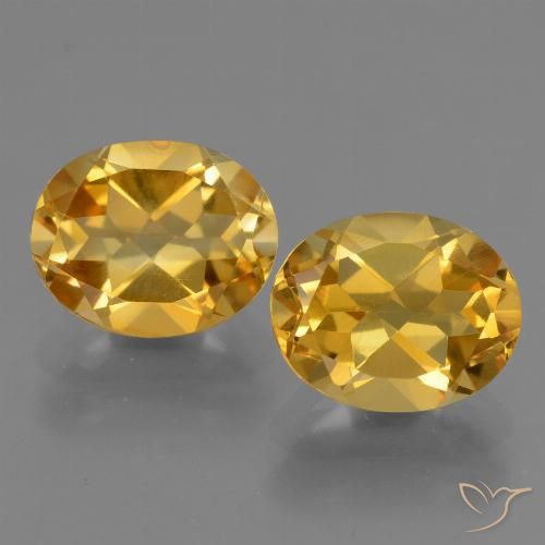 5.25 ct Yellow Citrine, 10.1 x 8 mm Oval Cut From Brazil, Photo A