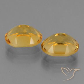 Citrine Gemstones in 10 x 8 mm (calibrated) Size for Sale, Citrine Stones in Deep Golden Orange Color
