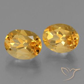 4.96 ctw Golden Citrine Stones, Natural Citrine in Oval Facet Shape for Sale
