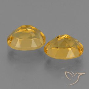 Citrine Gemstones in 10 x 8 mm (calibrated) Size for Sale, Citrine Stones in Deep Golden Orange Color