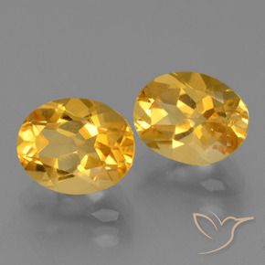 5.09 ctw Golden Citrine Stones, Natural Citrine in Oval Facet Shape for Sale