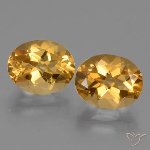 5.43ctw Natural Deep Gold Citrine, Oval, VS