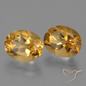 5.43 ctw Golden Citrine Stones, Natural Citrine in Oval Facet Shape for Sale