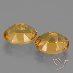 Citrine Gemstones in 10 x 8 mm (calibrated) Size for Sale, Citrine Stones in Deep Gold Color