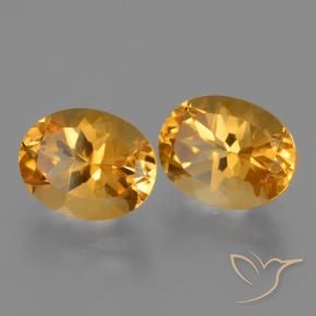 5.86 ctw Golden Citrine Stones, Natural Citrine in Oval Facet Shape for Sale