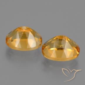 Citrine Gemstones in 10 x 8 mm (calibrated) Size for Sale, Citrine Stones in Dark Orange-Gold Color