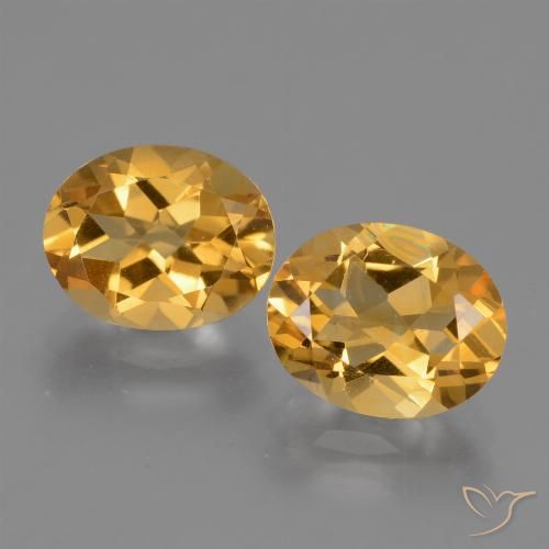 4.9 ct Yellow Citrine, 10.1 x 8.2 mm Oval Cut From Brazil, Photo A