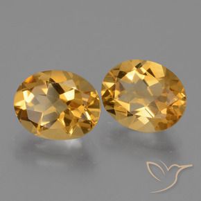 4.90 ctw Golden Citrine Stones, Natural Citrine in Oval Facet Shape for Sale