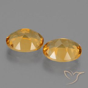 Citrine Gemstones in 10 x 8 mm (calibrated) Size for Sale, Citrine Stones in Orange-Gold Color