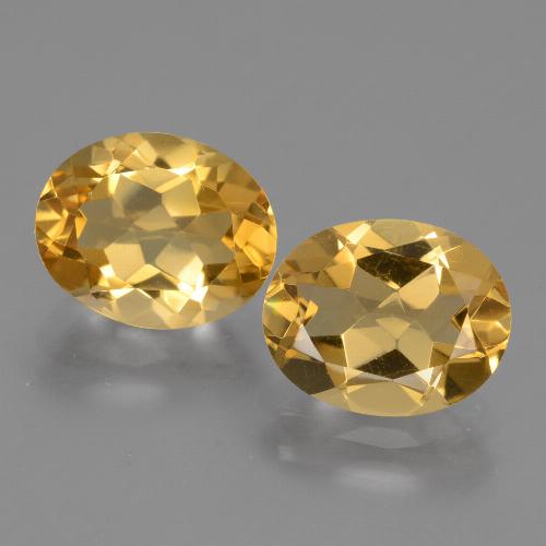 Medium-Dark Golden Цитрин Камень - 2.3ct Фасетный Овал (ID: 433752)