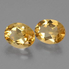 4.66 ctw Golden Citrine Stones, Natural Citrine in Oval Facet Shape for Sale
