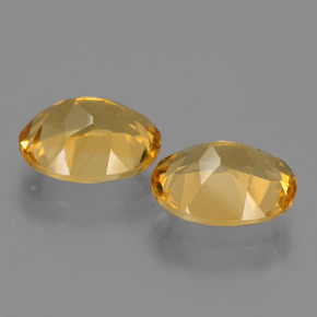 Citrine Gemstones in 10 x 8 mm (calibrated) Size for Sale, Citrine Stones in Medium-Dark Golden Color