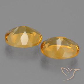 Citrine Gemstones in 10 x 8 mm (calibrated) Size for Sale, Citrine Stones in Gold Color