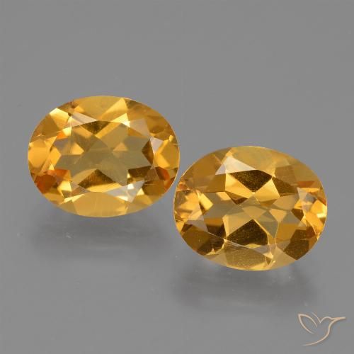 4.51ctw Natural Deep Orange-Gold Citrine, Oval, VVS-VS