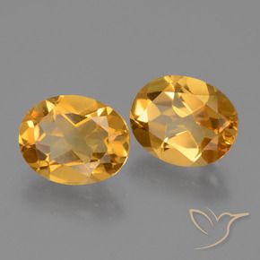 4.51 ctw Golden Citrine Stones, Natural Citrine in Oval Facet Shape for Sale