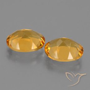 Citrine Gemstones in 10 x 8 mm (calibrated) Size for Sale, Citrine Stones in Deep Orange-Gold Color