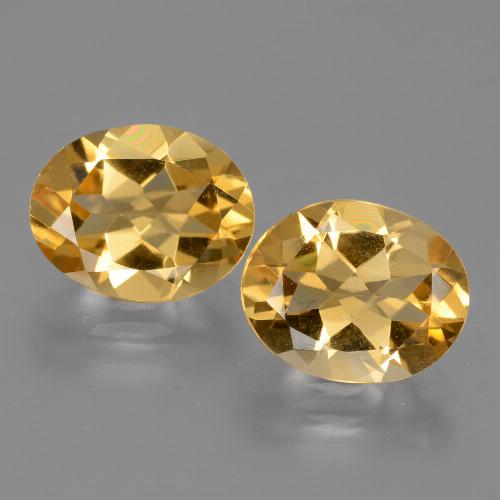 Золотисто-оранжевый Цитрин Камень - 2.3ct Фасетный Овал (ID: 433757)