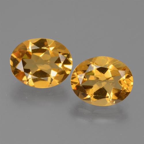 Deep Golden Orange Citrine Gem - 2.3ct Oval Facet (ID: 433758)
