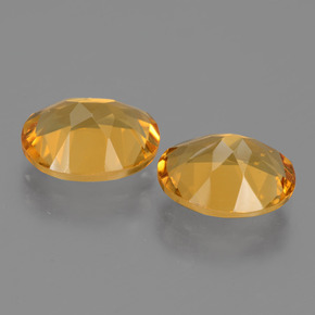 Citrine Gemstones in 10 x 8 mm (calibrated) Size for Sale, Citrine Stones in Deep Golden Orange Color