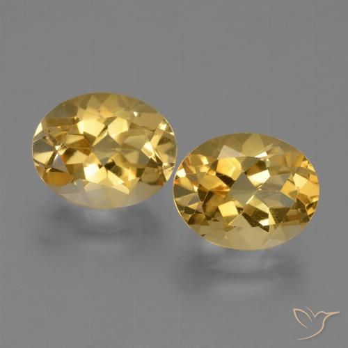 4.96ctw Natural Medium-Dark Golden Citrine, Oval, VVS-VS