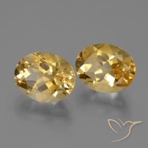 4.96 ctw Golden Citrine Stones, Natural Citrine in Oval Facet Shape for Sale