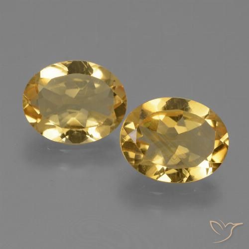 4.45ctw Natural Medium-Dark Golden Citrine, Oval, VVS-VS