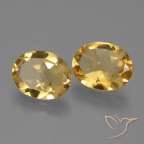 4.45 ctw Golden Citrine Stones, Natural Citrine in Oval Facet Shape for Sale