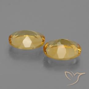 Citrine Gemstones in 10 x 8 mm (calibrated) Size for Sale, Citrine Stones in Medium-Dark Golden Color