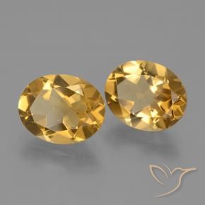4.40 ctw Golden Citrine Stones, Natural Citrine in Oval Facet Shape for Sale